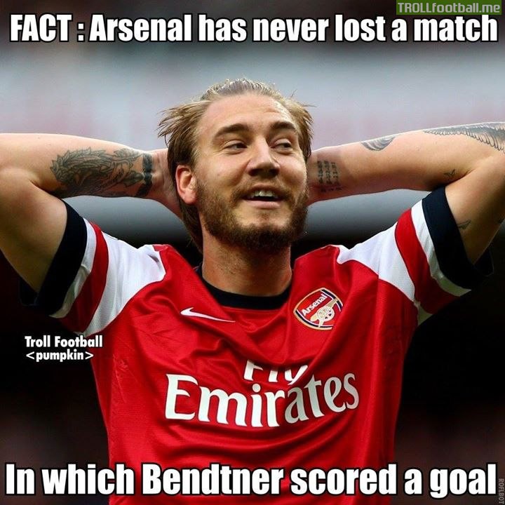 FACT : Arsenal never lost a match when Bendtner has scored