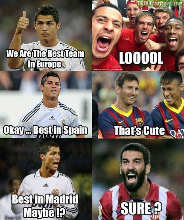 Real Madrid getting trollllled