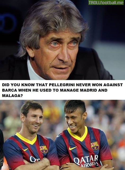 Fact : Pellegrini has never won against Barca