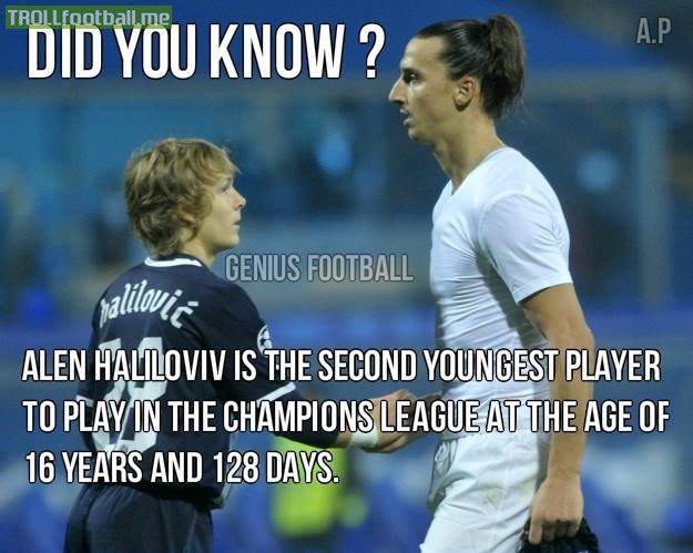 FACT : Alen Haliloviv is second youngest player to play in Champions League