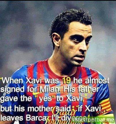 Fact : Xavi was about to sign for Milan ...