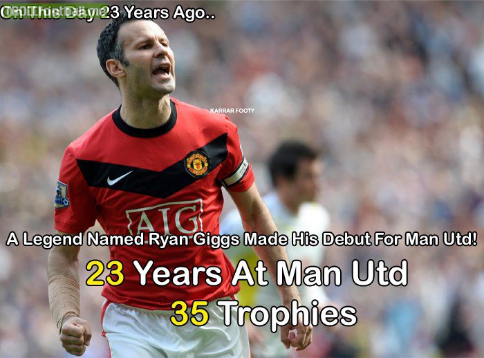 Today in History : Ryan Giggs makes his Manchester United Debut