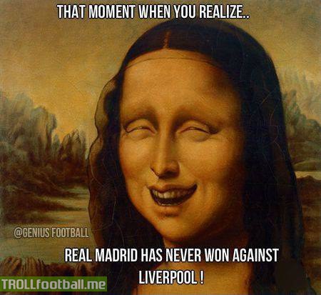 Fact : Real Madrid have never won against Liverpool