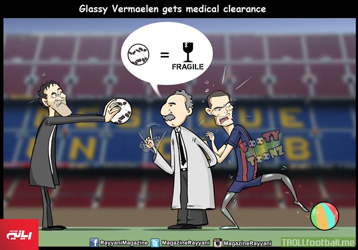 Cartoon : Glassy Vermaelen gets medical clearance