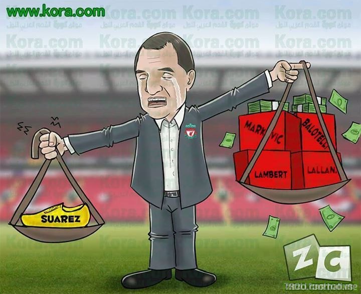Cartoon : Liverpool without Suarez