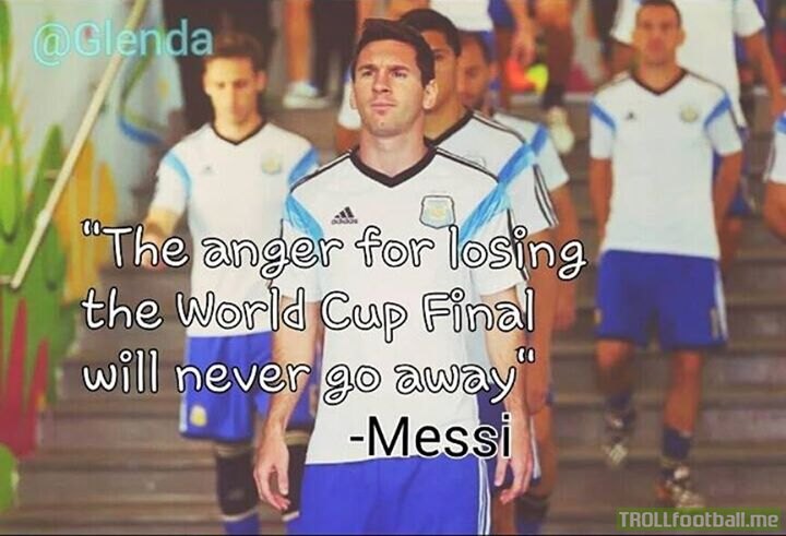Messi on losing the WC Final