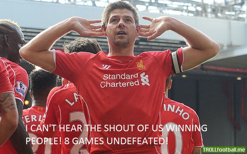 The Best gift to Gerrard this year - 8 games undefeated!!!! #YNWA