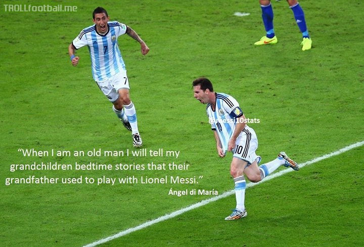 Di Maria on Messi