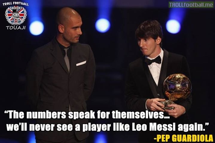 Pep Guardiola on Lionel Messi !