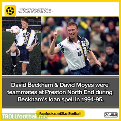 David Beckham & David Moyes were team mates!