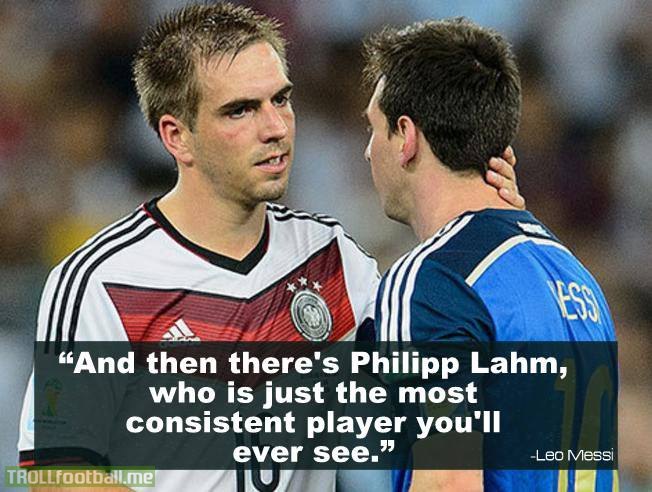 Lionel Messi on Philip Lahm