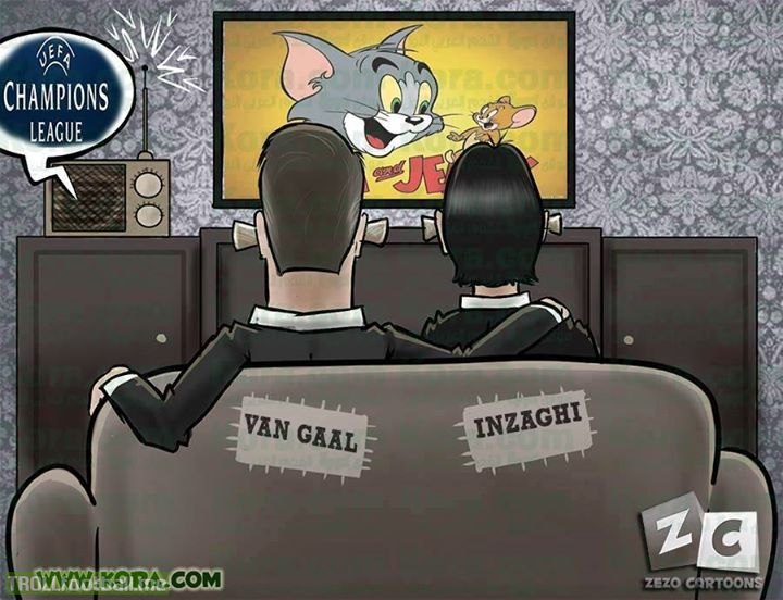 Cartoon : ManchesterUnited and Milan On Champions League days