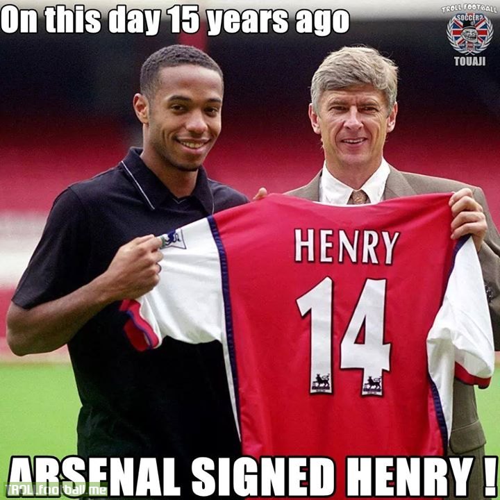 Today in History, Thierry Henry signs for Arsenal
