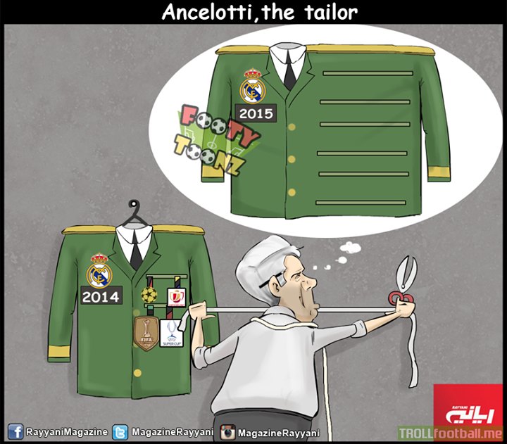 Cartoon:Ancelotti,the tailor | Troll Football