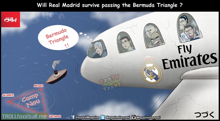 Cartoon:Will Real Madrid survive passing the Bermuda Triangle