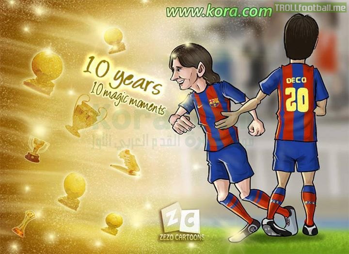 Cartoon : Lionel Messi: 10 years, 10 magic moments