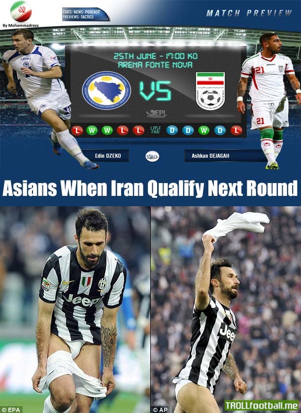 Asians' reactions if Iran qualify for next round