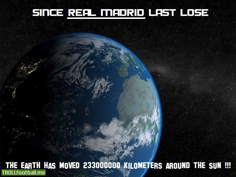 Since Real Madrid last lost a match ...