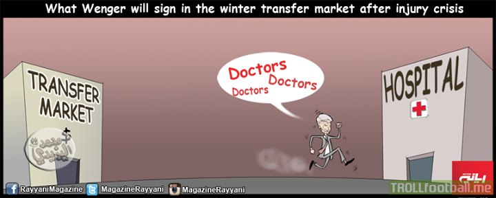 Cartoon:Wenger's target in the winter transfers